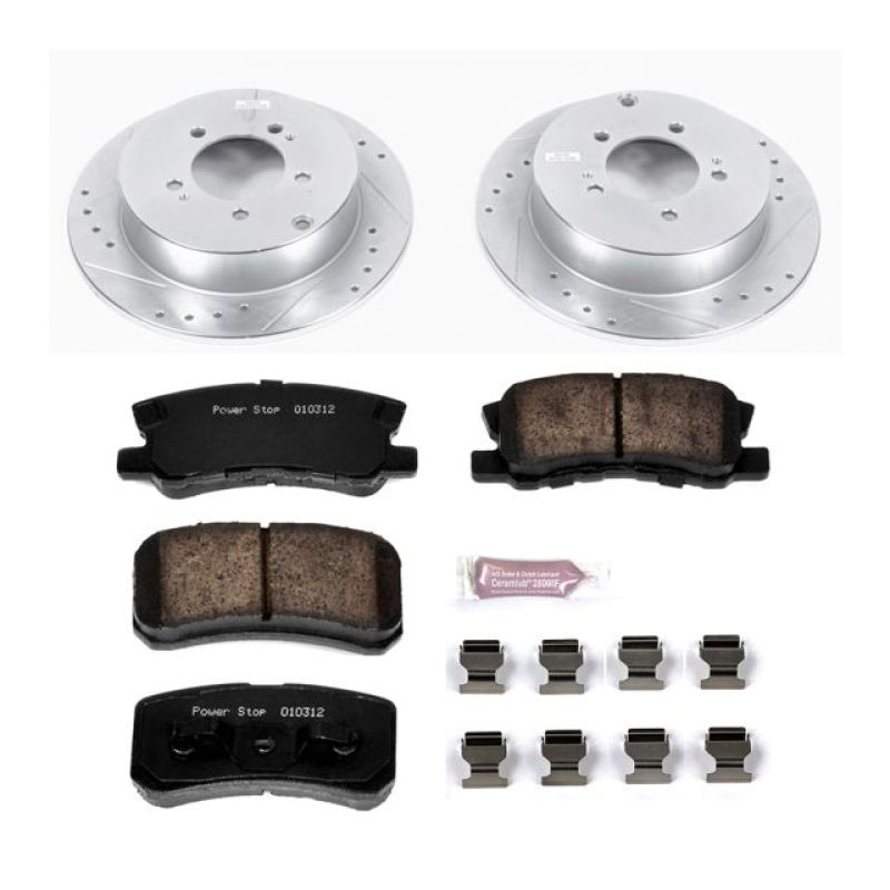 Power Stop 09-15 Mitsubishi Lancer Rear Z23 Evolution Sport Brake Kit