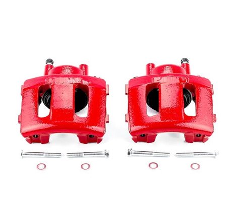 Power Stop 90-01 Jeep Cherokee Front Red Calipers w/o Brackets - Pair