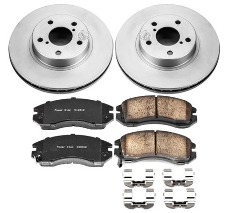 Power Stop 93-96 Subaru Impreza Front Z17 Evolution Geomet Coated Brake Kit