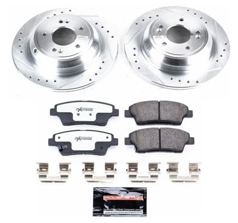 Power Stop 17-18 Genesis G80 Rear Z26 Street Warrior Brake Kit