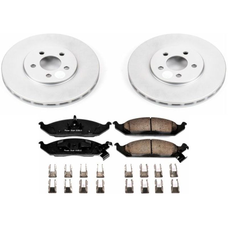 Power Stop 95-00 Chrysler Cirrus Front Z17 Evolution Geomet Coated Brake Kit