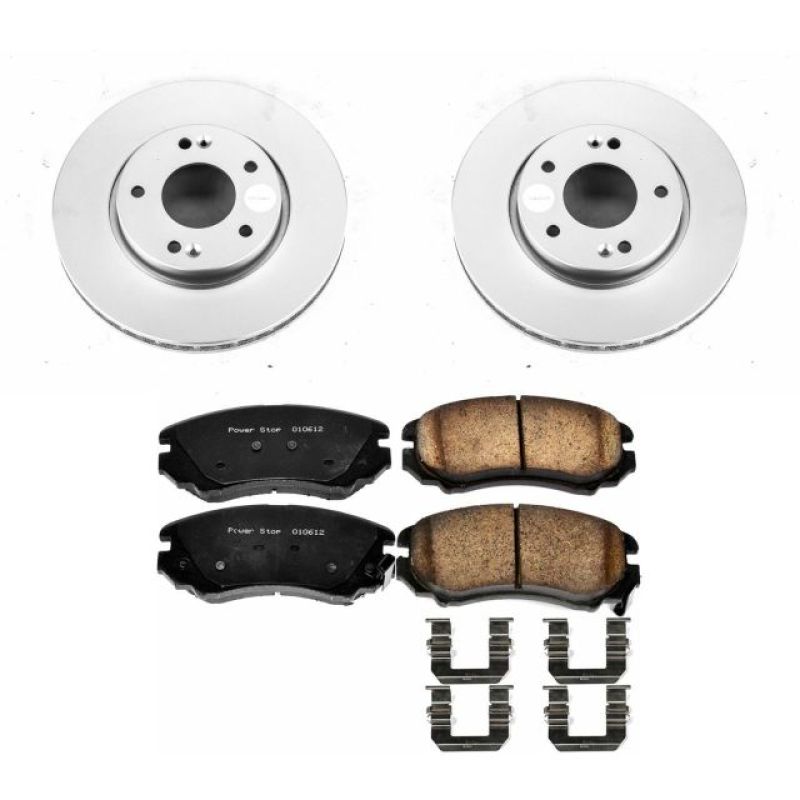 Power Stop 10-11 Kia Soul Front Z17 Evolution Geomet Coated Brake Kit