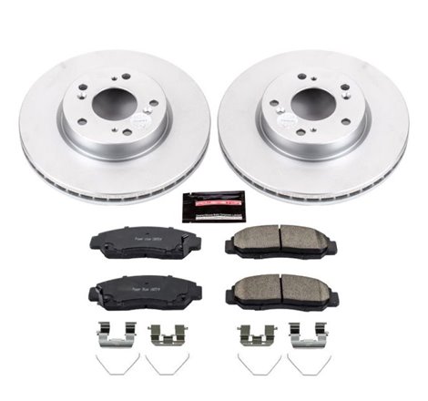 Power Stop 12-15 Honda Civic Front Z17 Evolution Geomet Coated Brake Kit