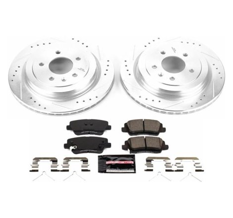 Power Stop 16-18 Cadillac ATS Rear Z23 Evolution Sport Brake Kit