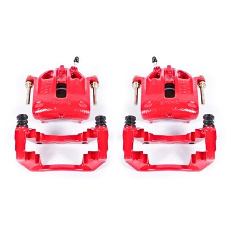 Power Stop 1991 BMW 318i Front Red Calipers w/Brackets - Pair