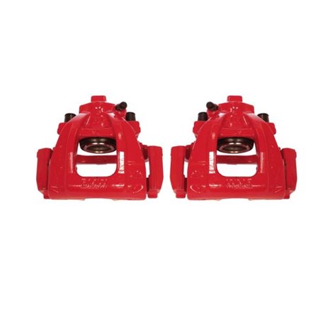 Power Stop 02-06 Mini Cooper Front Red Calipers w/Brackets - Pair