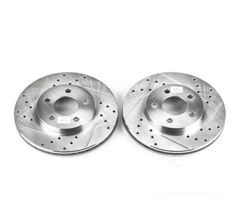 Power Stop 00-01 Chrysler Neon Front Evolution Drilled & Slotted Rotors - Pair