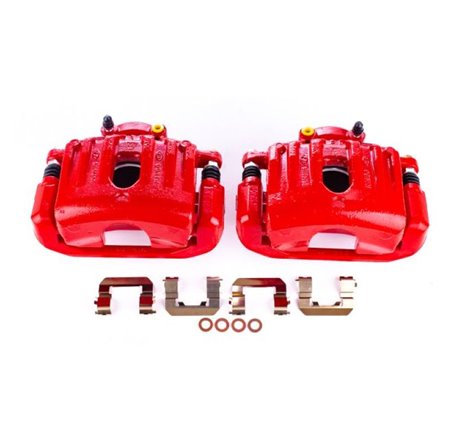 Power Stop 09-11 Hyundai Genesis Front Red Calipers w/Brackets - Pair