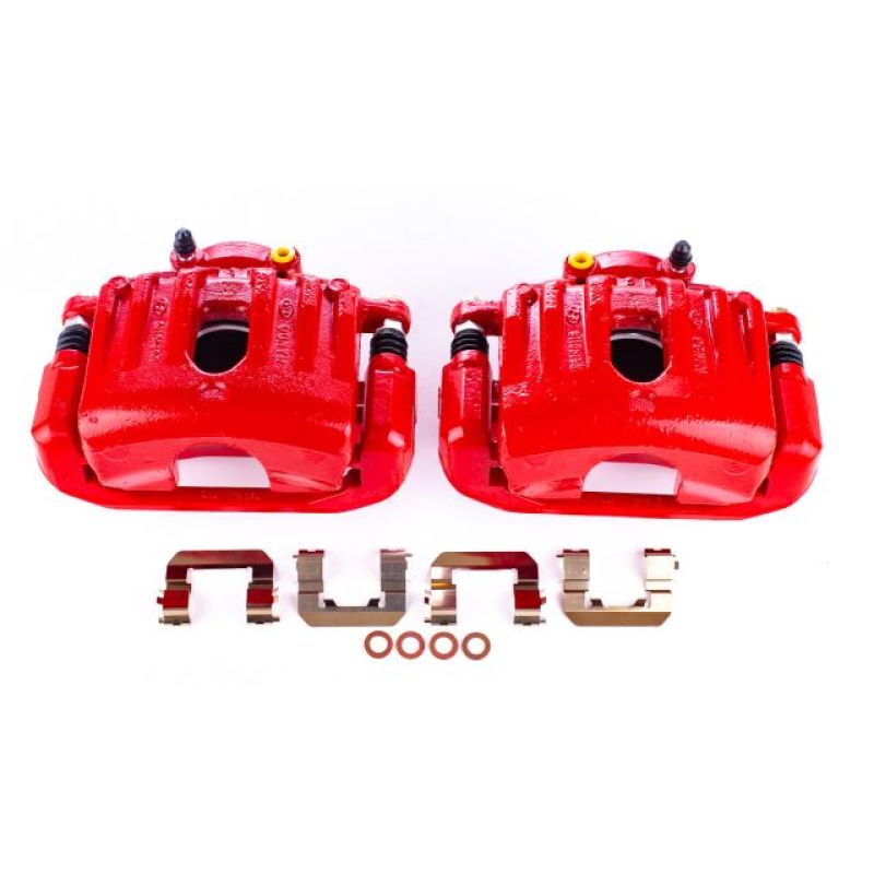 Power Stop 09-11 Hyundai Genesis Front Red Calipers w/Brackets - Pair