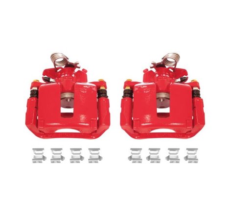 Power Stop 13-17 Ford Explorer Rear Red Calipers w/Brackets - Pair