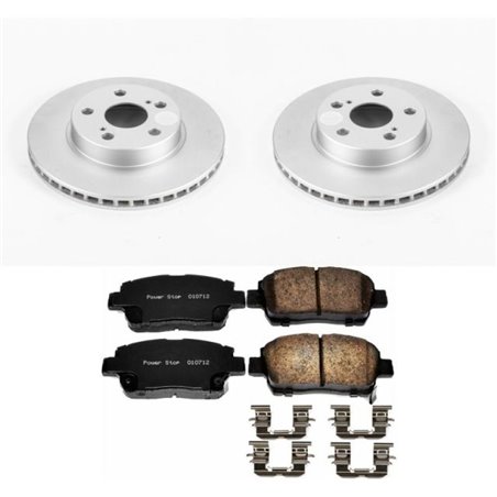 Power Stop 04-09 Toyota Prius Front Z17 Evolution Geomet Coated Brake Kit