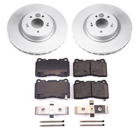 Power Stop 10-16 Hyundai Genesis Coupe Front Z17 Evolution Geomet Coated Brake Kit