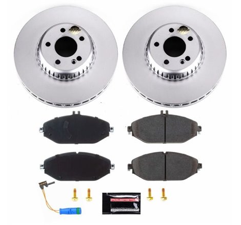 Power Stop 17-18 Mercedes-Benz C300 Front Z23 Evolution Sport Coated Brake Kit