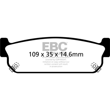 EBC 93-97 Infiniti J30 3.0 Yellowstuff Rear Brake Pads