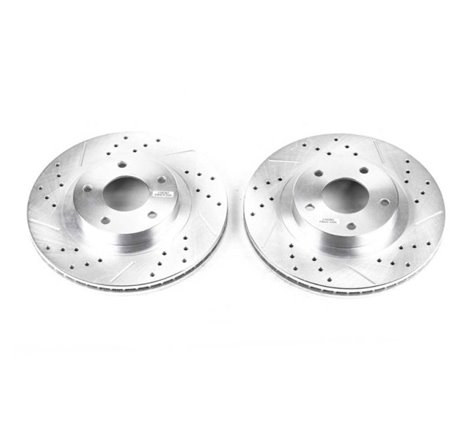 Power Stop 02-04 Infiniti I35 Front Evolution Drilled & Slotted Rotors - Pair