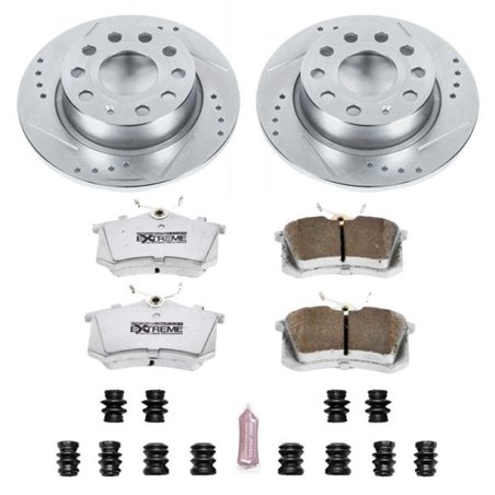 Power Stop 10-13 Audi A3 Rear Z26 Street Warrior Brake Kit