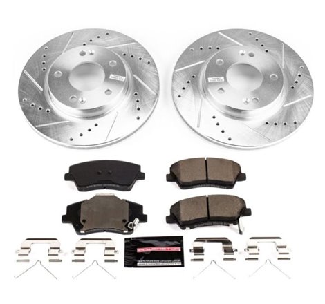 Power Stop 17-19 Hyundai Ioniq Front Z23 Evolution Sport Brake Kit