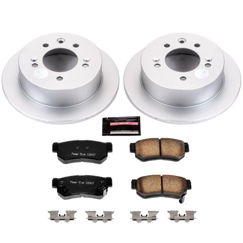 Power Stop 07-10 Hyundai Elantra Rear Z17 Evolution Geomet Coated Brake Kit