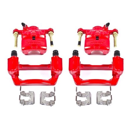 Power Stop 09-13 Subaru Forester Rear Red Calipers w/Brackets - Pair