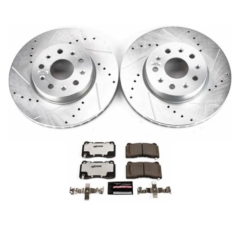 Power Stop 16-18 Cadillac CT6 Front Z26 Street Warrior Brake Kit