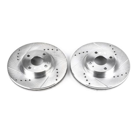 Power Stop 01-05 Mazda Miata Front Evolution Drilled & Slotted Rotors - Pair