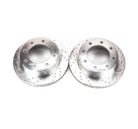 Power Stop 00-05 Ford Excursion Rear Evolution Drilled & Slotted Rotors - Pair