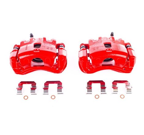 Power Stop 05-09 Hyundai Tucson Front Red Calipers w/Brackets - Pair