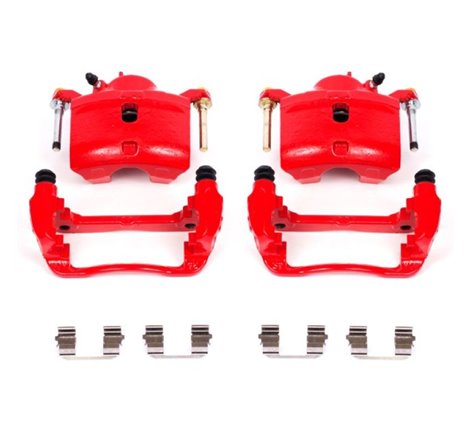 Power Stop 13-15 Acura ILX Front Red Calipers w/Brackets - Pair