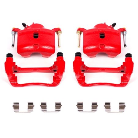 Power Stop 13-15 Acura ILX Front Red Calipers w/Brackets - Pair