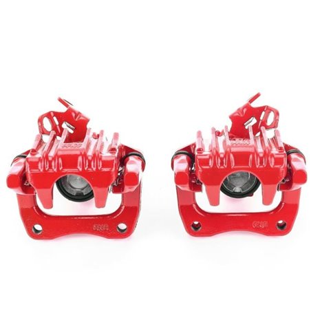 Power Stop 10-13 Audi A3 Rear Red Calipers w/Brackets - Pair