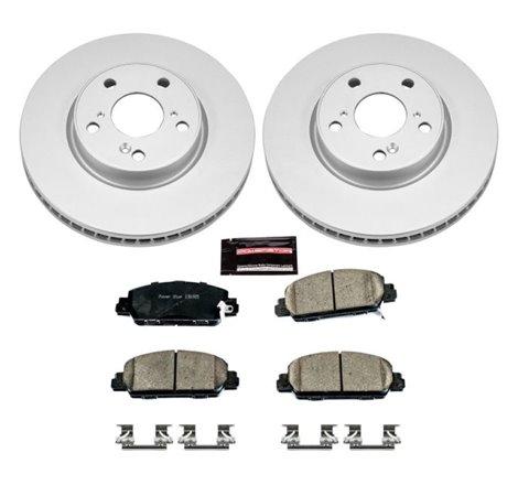 Power Stop 13-17 Honda Accord Front Z17 Evolution Geomet Coated Brake Kit