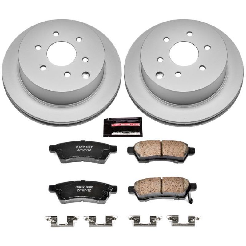 Power Stop 05-18 Nissan Frontier Rear Z17 Evolution Geomet Coated Brake Kit