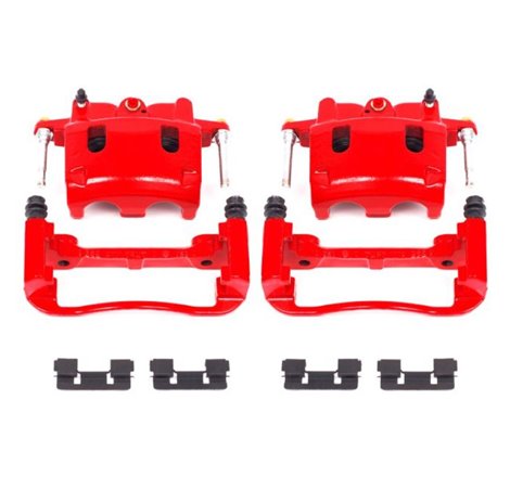 Power Stop 04-06 Infiniti QX56 Front Red Calipers w/Brackets - Pair