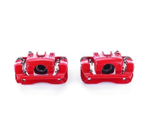 Power Stop 07-10 Hyundai Elantra Rear Red Calipers w/Brackets - Pair