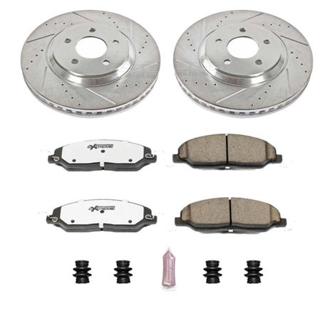 Power Stop 05-10 Ford Mustang Front Z26 Street Warrior Brake Kit