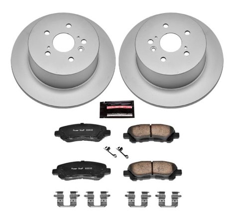 Power Stop 08-13 Toyota Highlander Rear Z17 Evolution Geomet Coated Brake Kit