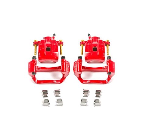 Power Stop 08-15 Toyota Sequoia Rear Red Calipers w/Brackets - Pair