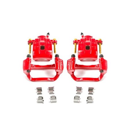 Power Stop 08-15 Toyota Sequoia Rear Red Calipers w/Brackets - Pair