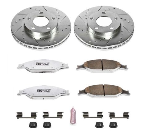 Power Stop 99-04 Ford Mustang Front Z26 Street Warrior Brake Kit