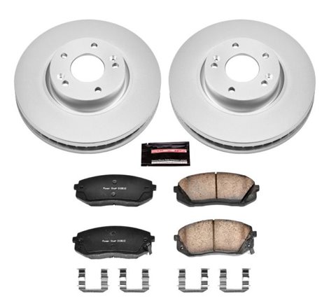 Power Stop 10-15 Hyundai Tucson Front Z17 Evolution Geomet Coated Brake Kit