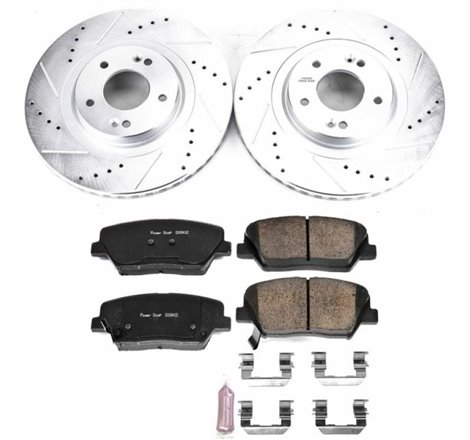 Power Stop 13-18 Hyundai Santa Fe Sport Front Z23 Evolution Sport Brake Kit