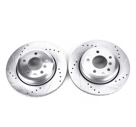 Power Stop 04-07 BMW 525i Rear Evolution Drilled & Slotted Rotors - Pair