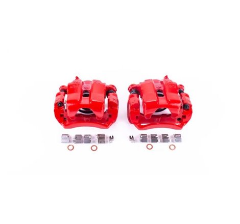 Power Stop 96-98 Suzuki Sidekick Front Red Calipers w/Brackets - Pair