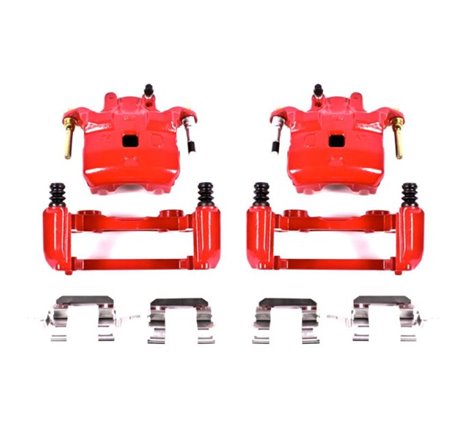 Power Stop 03-05 Infiniti G35 Front Red Calipers w/Brackets - Pair