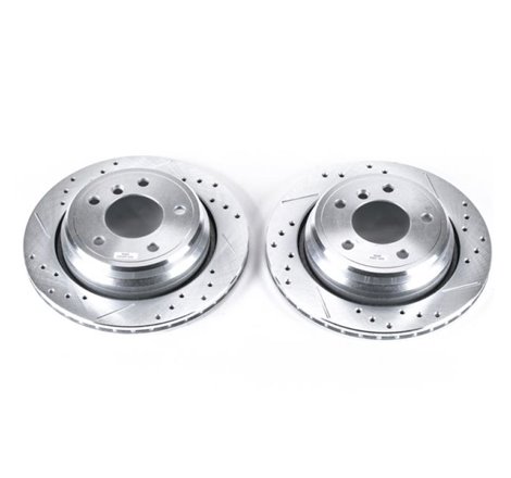 Power Stop 01-03 BMW 525i Rear Evolution Drilled & Slotted Rotors - Pair