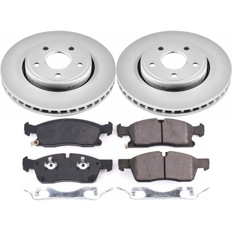 Power Stop 17-19 Jeep Grand Cherokee Front Z17 Evolution Geomet Coated Brake Kit