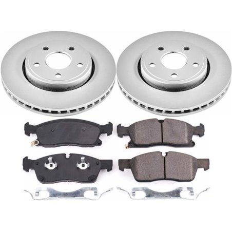 Power Stop 17-19 Jeep Grand Cherokee Front Z17 Evolution Geomet Coated Brake Kit