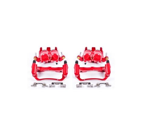 Power Stop 05-18 Nissan Frontier Front Red Calipers w/Brackets - Pair