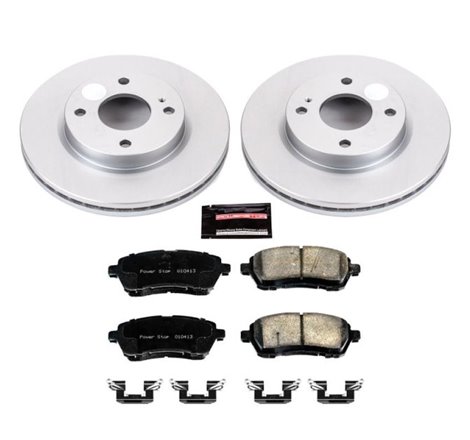 Power Stop 11-19 Ford Fiesta Front Z17 Evolution Geomet Coated Brake Kit