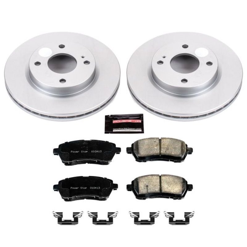 Power Stop 11-19 Ford Fiesta Front Z17 Evolution Geomet Coated Brake Kit